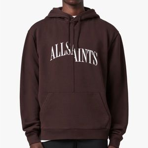 AllSaints Dropout Hoodie, Oxblood Red